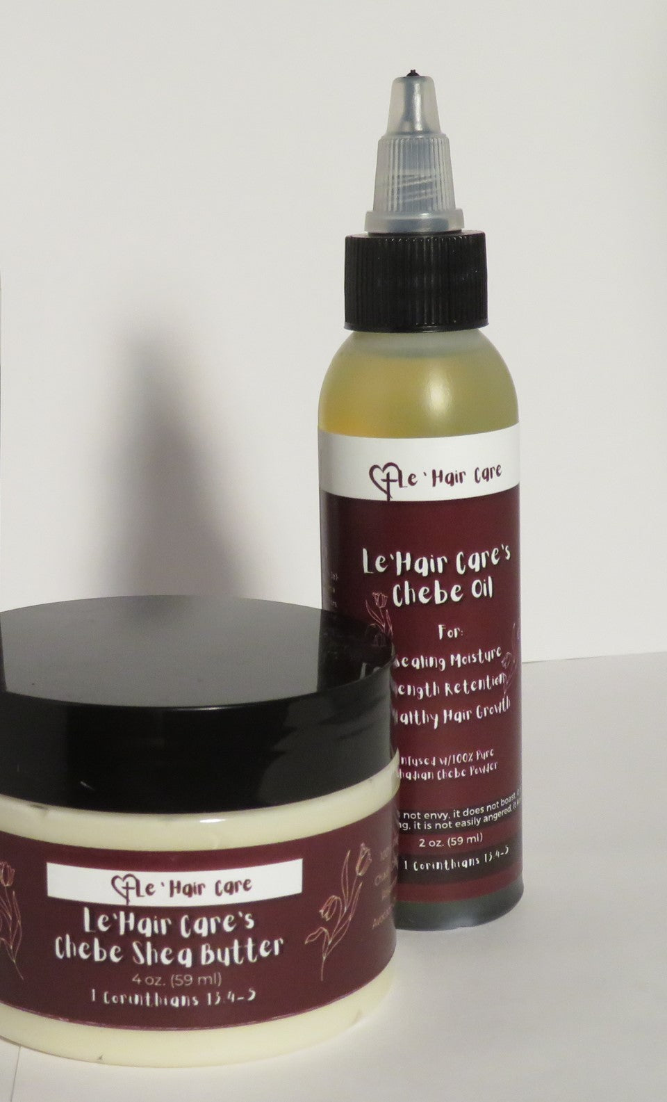 (SMALL) Le'Hair's Chebe Bundle (2 oz. Chebe Oil + 4 oz. Chebe Shea Butter)